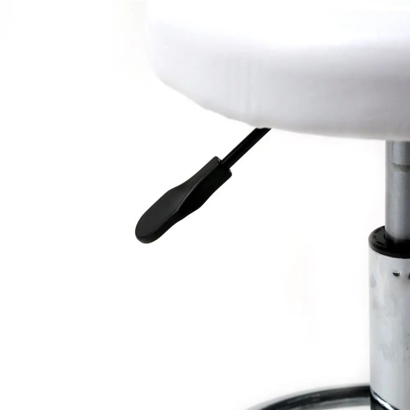 Height Adjustable Swivel Bar Stool PU Leather Seat Chrome Base