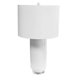Dainolite Goliath 1 Light 34" Table Lamp, Gloss White - GOL-301T-WH