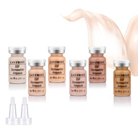 Facial Glow Serum Foundation Starter Kit Combined With Niacinamide and Peptides To Even Skin Tone Anti-Aging Set, 0.27oz 6 Vials Color Changing Foundation