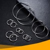 JEXOWIQ Steel Hoop Earrings Set - 6 Pairs of Hoop