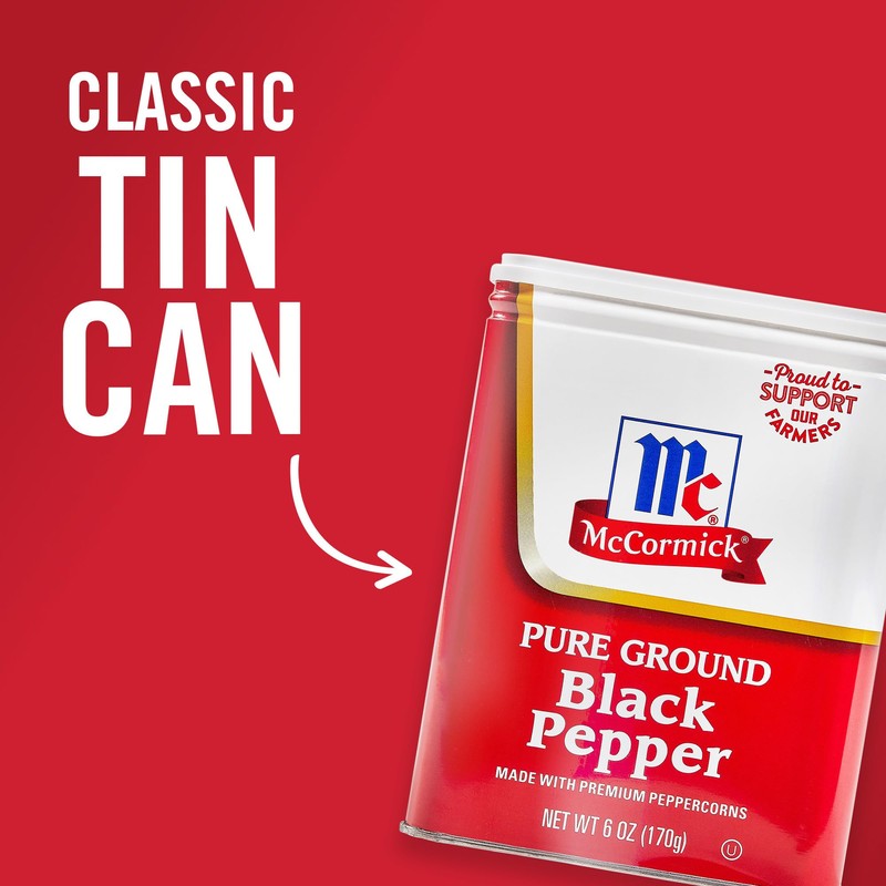 McCormick Pure Ground Black Pepper, 6 oz