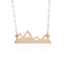 Mountain Necklace - Four Peak Mountain Necklace In Silver, Gold and Rose Gold (Gold Tone)