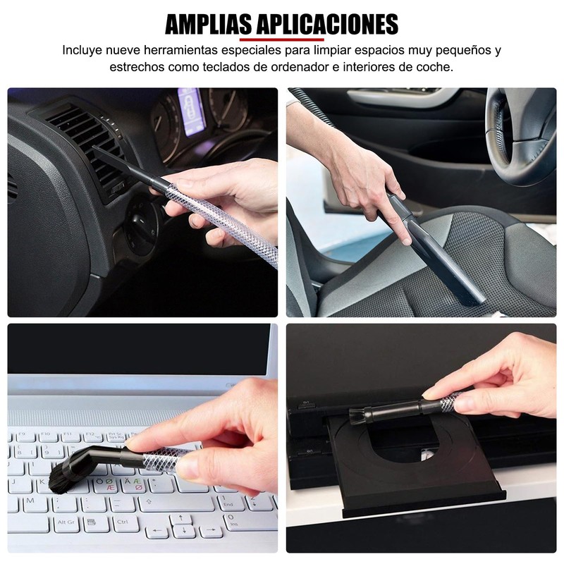 EVTSCAN Accesorios de aspiradora, 9 piezas/juego Kit de limpieza de