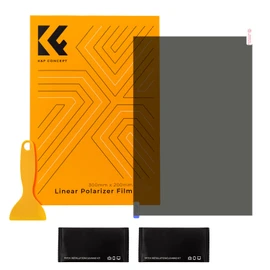 K&F Concept Polarized Film Sheet, 7.9 x 11.8 inches (200 x 300 mm), Set of 1, Linear Polarizer, High Polarization, Arbitrary Cut, Scraper Included