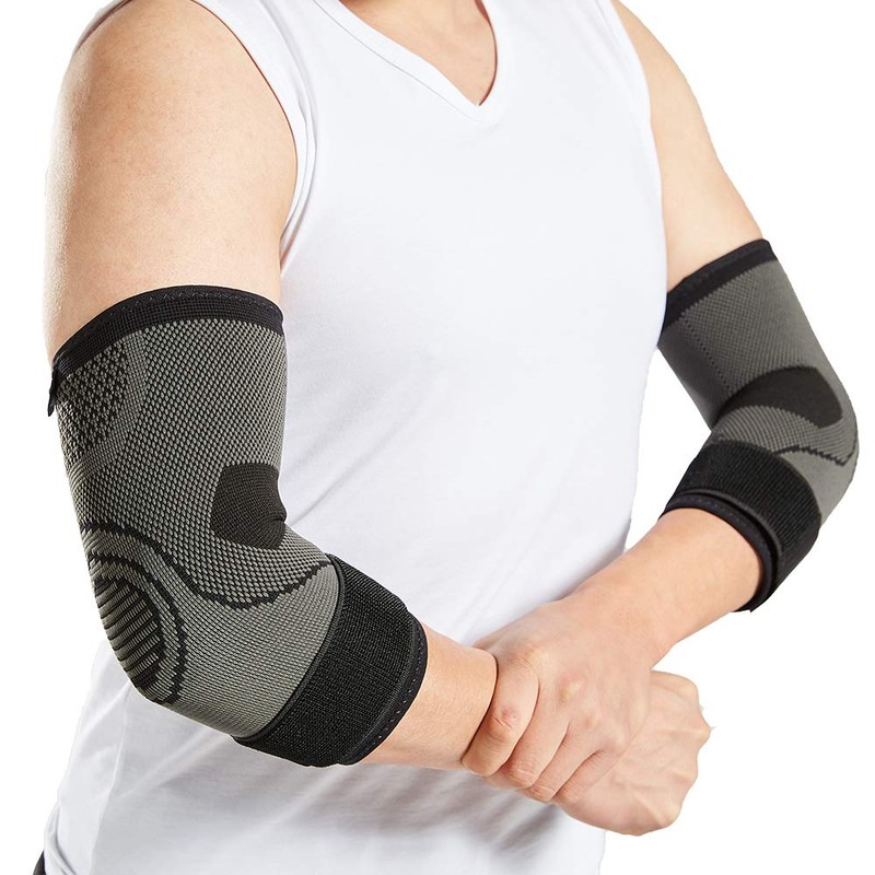 Bodyprox Elbow Brace with Strap for Tendonitis 2 Pack, Tennis