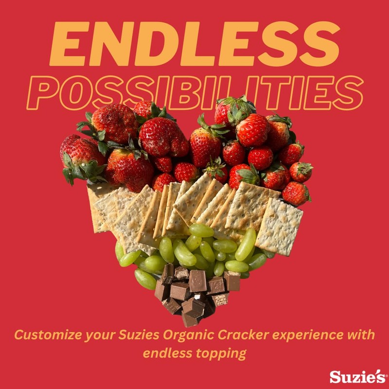 Suzie's Organic Rosemary Sesame Saltines Crackers|Healthy Gourmet Baked Vegan Snack