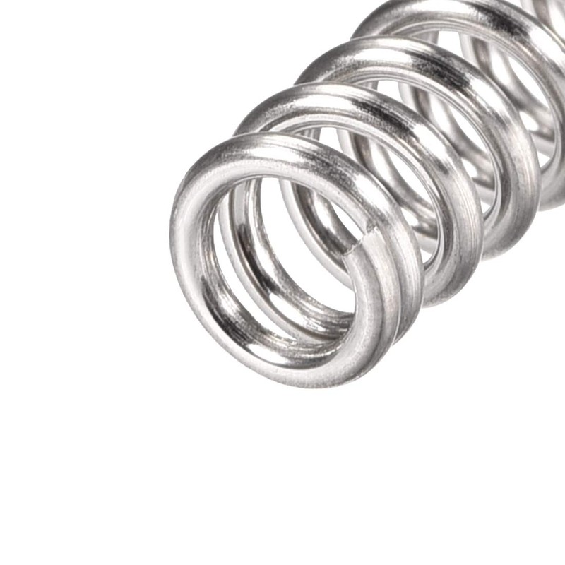 sourcing map Compression Spring,304 Stainless Steel,6mm OD,1mm Wire Size,5mm Compressed