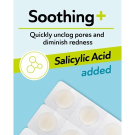 DERMA ANGEL Invisible Salicylic Acid Pimple Patches for Face - Redness Reducing Hydrocolloid Acne Patches, Clear Pimple & Zit Patches for Blind Pimples - 36 Count 2 Sizes Soothing Plus (Clear Patch)