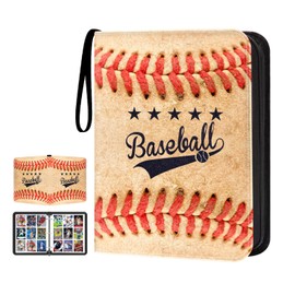 HESPLUS Baseball Card Binder with 900 Pockets, Sports Trading Card Binder, Collectible Trading Card Albums with 50 Pages Card Sleeves to Organize and Protect Baseball Trading Cards for Collectors