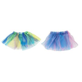 Set of 2 Multi-Colored Tutu's! Fairy Tutu's, Princess & Unicorn Tutu's! Perfect for Any Costume! (2 Dark Tutu's)