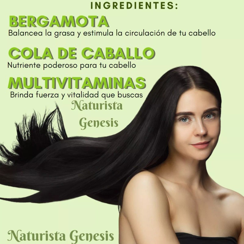 Florigan Shampoo Bergamota Florigan 1lt Crecimiento De Cabello Pack 5