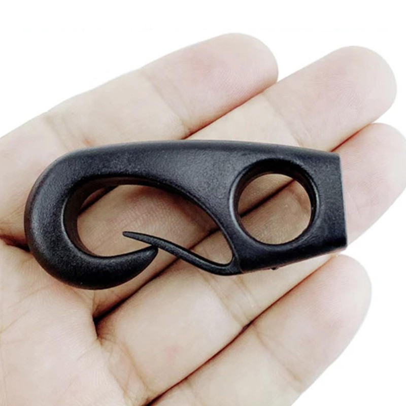 YHAILI 10 x Black Bungee Hooks Boat Bungee Cord Rowing