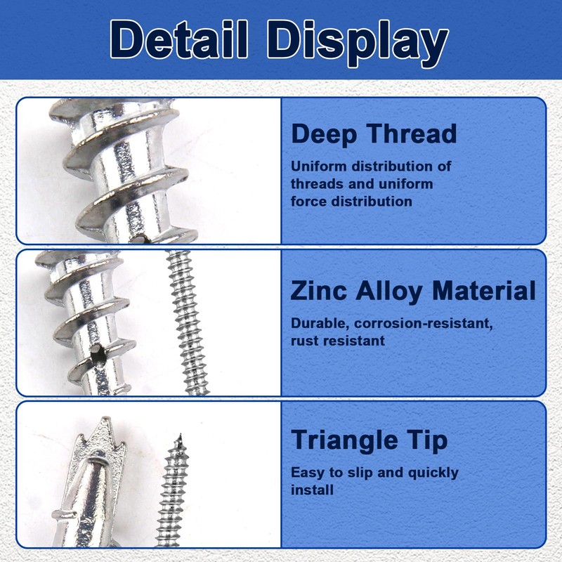 20 Pcs Plasterboard Fixings Heavy Duty, Plasterboard Fixings Dry Wall
