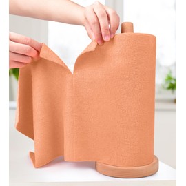 KitchLife Microfiber Cleaning Cloth Roll - Tear-Away Towels, Lint-Free, Reusable, Washable, 20 Sheets for Kitchen, Car, Dishes, and Sensitive Surfaces (Coral)
