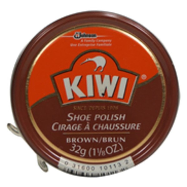 Kiwi SHOE POLISH TIN, Brown / 32G