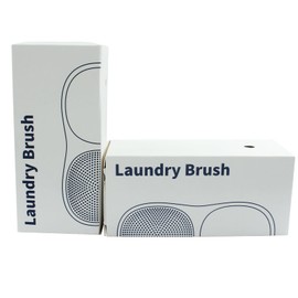 Hitefu 2 Pack Double Sided Laundry Stain Brush with Silicone Surface, Soft Bristle Scrub Brush for Shoes, Clothes, Underwhere & Fabric Cleaning (Orange & Green)