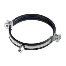 Steinberg14 - Ducting Clamp 125mm / 5" - Galvanized Steel Pipe Clamp with Rubber Sealing - Metal Ventilation Ducting Holder 1 pcs