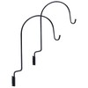 Panacea Deck Hanger Hooks, Black, 8.75" Hangers, Pack of 2