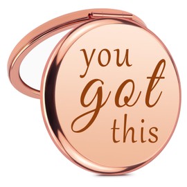 Motivational Inspirational Gifts for Women Compact Makeup Mirror Positive Themed Graduation Gift for Her Daughter Pocket Mirrors Encouragement Friendship Gifts for Friends Sister New Job Gift