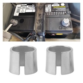 1 Pair Battery Post Shims, Pure Lead Anode Cathode Sleeves, Car Battery Terminal Converter Adapter Sleeves for Positive & Negative Post, Universal Car Accessories
