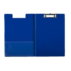 Esselte A4 Clipfolder with Cover, Rigid Plastic, Blue