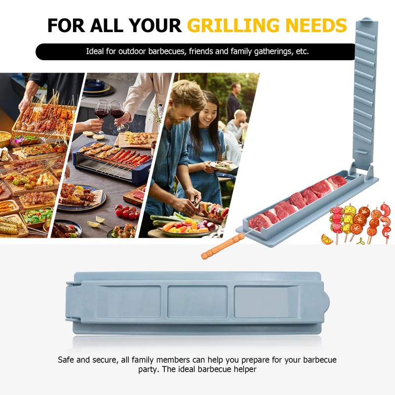 Premium Kebab Maker Press - Easy-to-Use Kabob Skewer Mold for