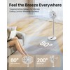 TriPole Oscillating Fan Portable Quiet Standing Fan with Remote, 12"