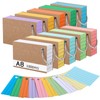 Pack of 1000 Index Cards, A8 Lined Flashcards with Kraft