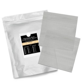 Gutenberg's Tough Micron Stainless Steel Mesh Screens | Many Sizes | Stainless Steel Tea Filter Bags (5-Pack 25u (Micron), 6x6 inch)