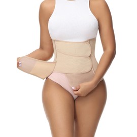 SHAPSHE Waist Trainer for Women Postpartum Waist Binder Waist Cincher Corset Shapewear Stomach Wrap