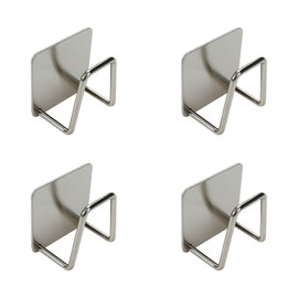 Sscon 4Pcs Stainless Steel Sponge Holders Shelf Adhesive Sink Holders for Kitchen Bathroom,Silver