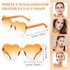 Fiada 2 Pairs of Heart Sunglasses Heart-Shaped Glasses Funny Party
