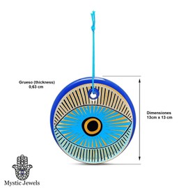 MYSTIC JEWELS Turkish Eye in Gold - Home Wall Decor (Model 2)