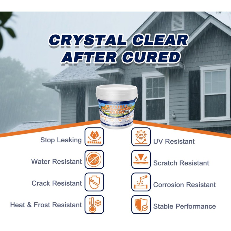 2000g Invisible Liquid Waterproof Sealant, Anti-Leak Roof Indoor & Outdoor