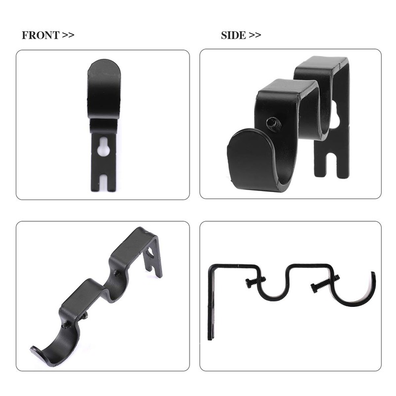 Anndason Heavy Duty Curtain Rod Brackets Double Curtain Rod Brackets