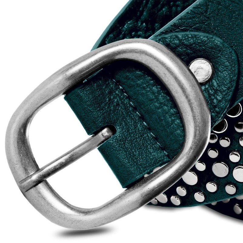 Caspar GU245 Women's Vintage Jeans Belt Waist Belt with Rivets,