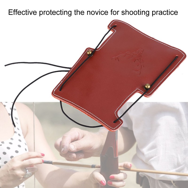 Cowhide Arm Protection Adjustable Arm Guard for Traditional Bow Hunting
