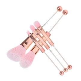 Ipetboom 1Set Portable Makeup Brush Set with Handles Soft Blending Brushes for Face Powder and Blush Travel Friendly Cosmetics Tools for Women
