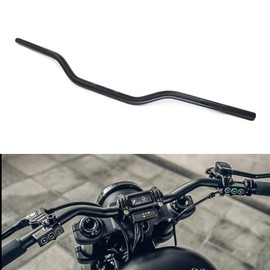 USTPO Motorcycle Handlebar 7/8" 22mm Cafe Racer Handlebars Low Rise Drag Bars Universal For Cafe Race Bobber Motocross Dirt Pit Bike ATV Ebike Mini Bike Black