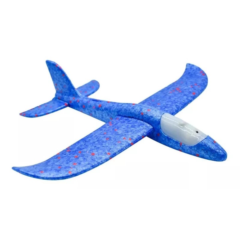 Avioneta Con Luz Led Avion Unicel Planeador Aeroplano