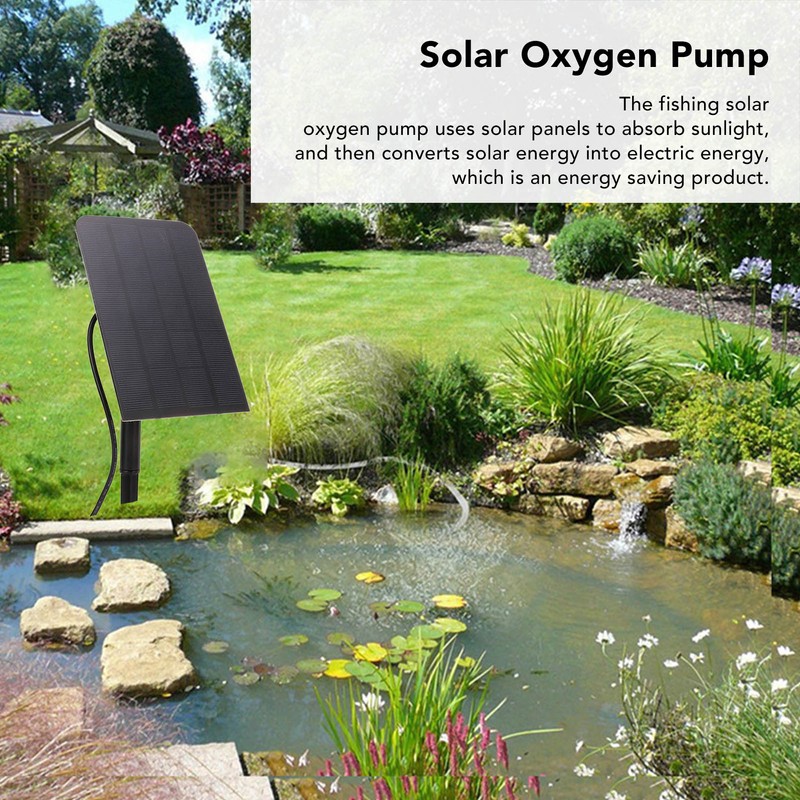 Solar Oxygen Pump 2.5W High Power Lightweight Fishing Pool Oxygen