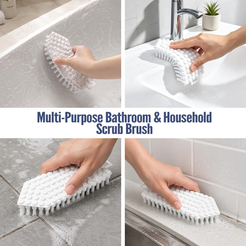 Flexible Cleaning Brush-Bendable Crevice Brush for Bathroom and Kitchen-Soft Scrub