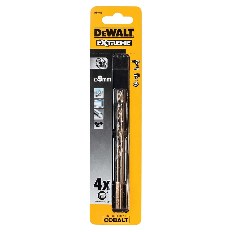 Dewalt DT4913-QZ Metal drill bit HSS-Co, 9mm x 4.92" x