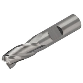 Micro 100 EMS-500-4 Square End Mill, 1/2" Cutter Dia, 1" LOC, 4 Fl, 1/2" Shank Dia, 3" OAL, Uncoated