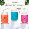 Sili Wraps Mason Jar Wraps, Silicone Sleeve Protector For 16oz