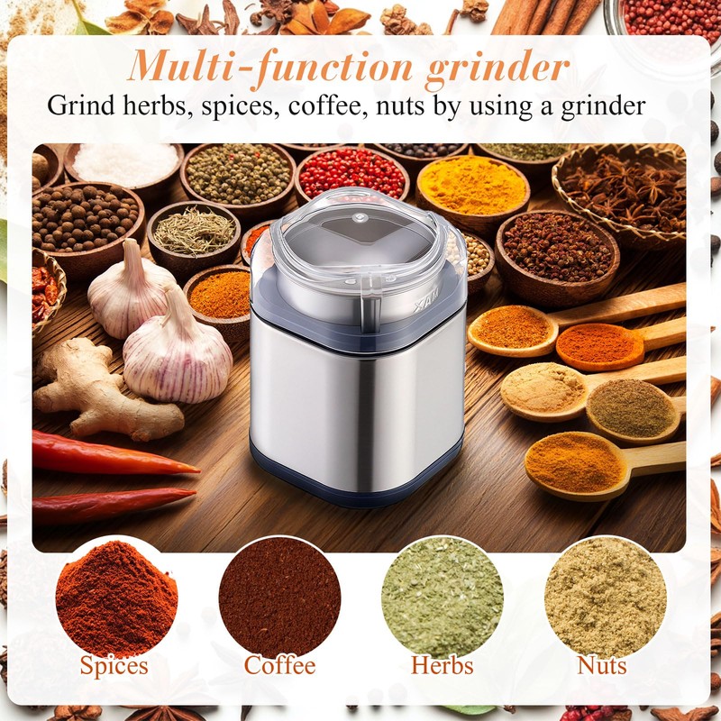Wovnet 7 Pcs Electric Herb Grinder Kit, 200w Spice Grinder