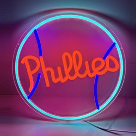 Baseball Neon Signs for Wall Decor, Dimmable Neon Lights for Bedroom Baseball Team Led Signs Suitable for Dorm,Man Cave,Pub,Birthday,Christmas Gifts