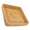 Rattan Tray Tabletop Organization Hand Woven Snack Storage Basket Multifunctional