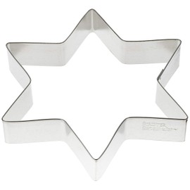 Städter Star Diameter 18.0/3.0 cm High, Tinplate, Silver, 18 x 18 x 3 cm