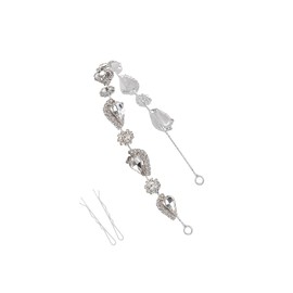 Alilang Silvery Bridal Wedding Headpiece Tiaras Glitzer Zirconia Cubic Crystal Rhinestone Hair Vine Accessory